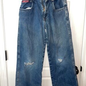 JNCO Relaxed Fit Distressed Blue Jeans